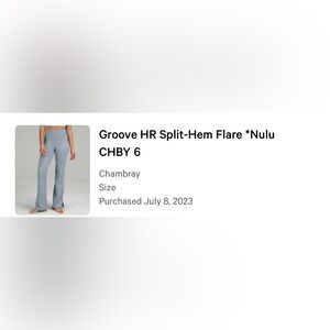 Lululemon groove split hem